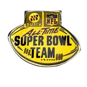 Vintage Super Bowl Pin 1990 Buick All Time Team NFL Football Collectibles Buick